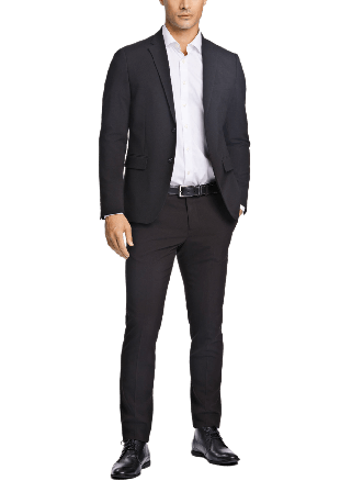 Lindbergh Plain Mens Suit Kavajer Herr Svart 52