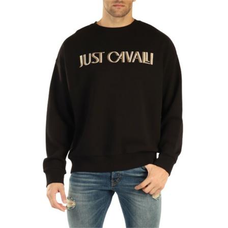 Just Cavalli, Sweatshirts Zwart, Heren, Maat:L