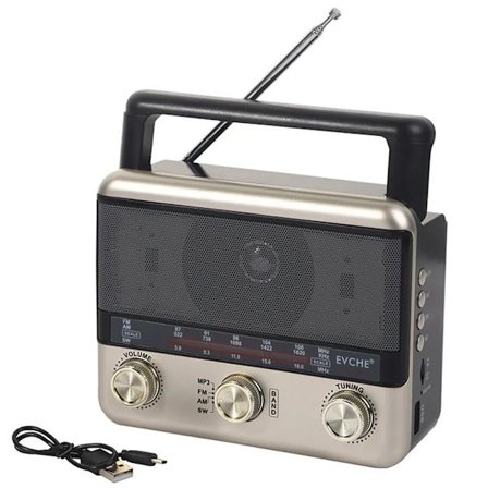 Kjøkkenradio, bærbar radio, kjøkkenradio nostalgiradio med Bluetooth, enkel radio for seniorer. Radio liten
