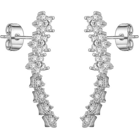 Guld Øre-Klatrere Øreringe Til Kvinder 14k Guldbelagt Sølv Rosenguld Stjerne Blomst Sommerfugl Blad Konstellation Øre Crawler Øreringe Sarte Krystal 