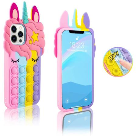 Fidget Toys Push It Bubble 3d Unicorn Telefonfodral För Phone Case