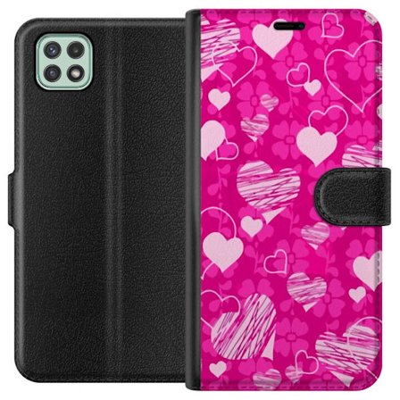 Yhteensopiva Lompakkokotelo Samsung Samsung Galaxy A22 5G PopSydänKuviointi