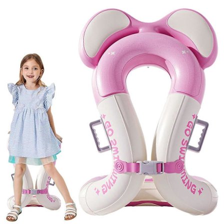 Barns flytväst, simhjälp för barn Justerbart säkerhetsspänne för småbarn 315, rosa.