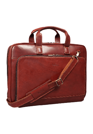 Tony Perotti 1-facks portfölj med dragkedja Datorväskor & portföljer Herr Brun ONESIZE