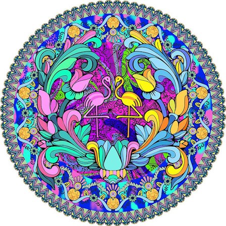 1000 Bitar Djurpussel Runda Pussel