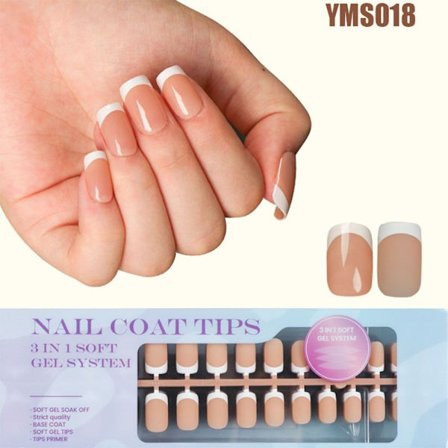 Förapplicerad spets Press på naglar YMS018 YMS018