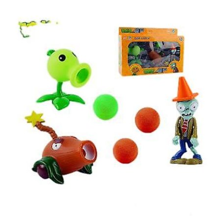 Plants Vs. Zombies Legetøj Komplet Sæt Kan Affyres