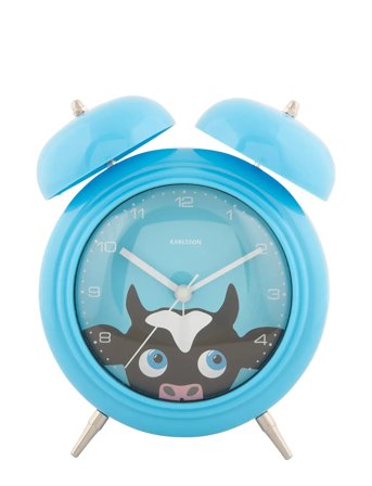 KARLSSON | Alarm Clock Peekaboo Cow Blue | H:18.2CM