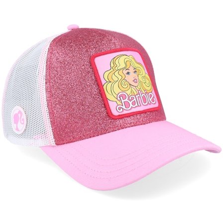 Capslab - Rose trucker Casquette - Barbie White/Pink A-Frame Trucker @ Hatstore