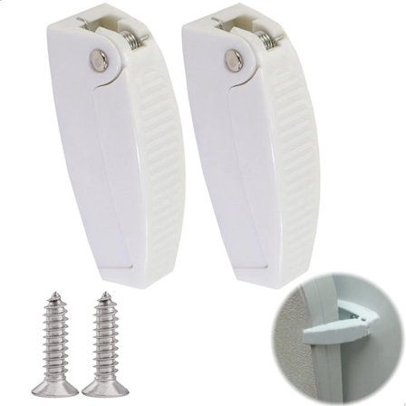 Lämplig för husbilslås dörrlås klämma lås dörrstopp fönsterhållare plastlås för husbil husvagn släpvagn resebagage 2 dörrlås blind