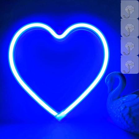 Neon Sydänvalot Pinkki Sydän Neonmerkki Sydän Led-valo, Led Sydänlamppu Sydänkoristeet Kotiin, Ripustettavat Sydänlahjat Sydänseinäkoriste