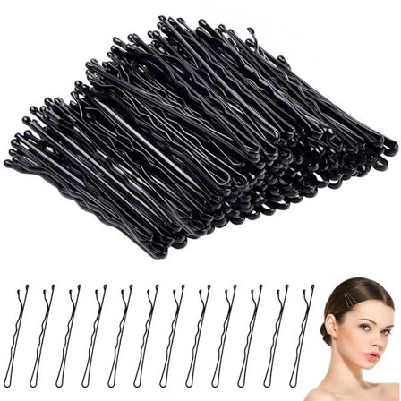 ING 88 svarte hårspenner - 5 cm - Hårstylingverktøy - Hårspenner for kvinner og jenter