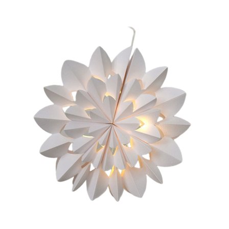 Jule Snøfnugg Ornament Papir Perfekt for Vindusdekorasjoner Opplyst av Varmhvite LED-lys for Hengende Festival