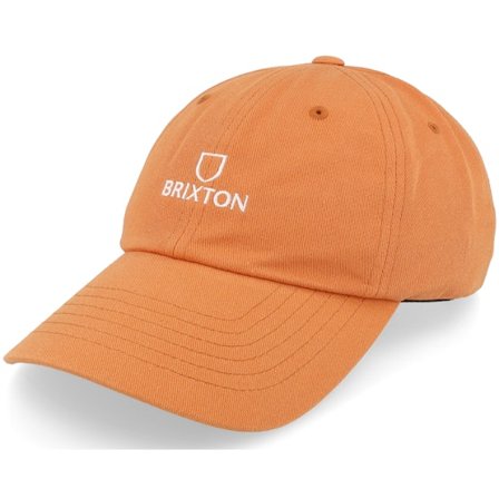 Brixton - Orange unconstructed Cap - Alpha Cap Paradise Orange Vintage Wash Dad Cap / Unconstructed @ Hatstore