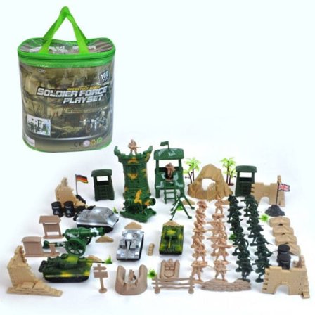 100 stk. Militærlegetøjsmodel Militærlegetøjssæt Soldatmodel 100PCS