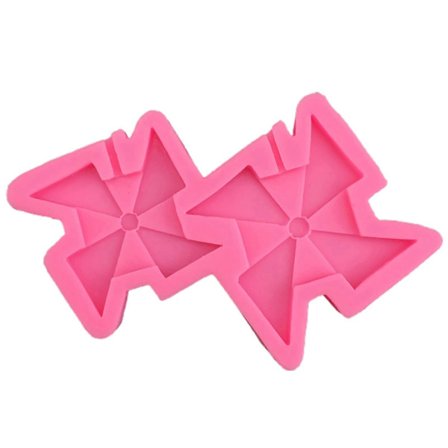 2 Huller Epoxy Resin Form Non-stick Let at Frigøre Vindmølle Form Sikker Silikone Tegneserie Slik Dessertform Køkkenartikler