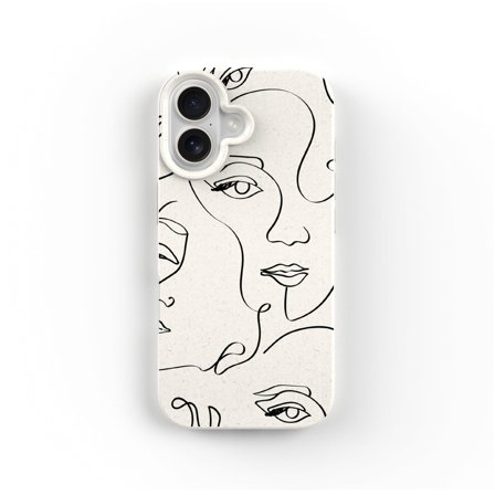 Miljövänligt mobilskal PLNTPRTCT Teal Blush, tillverkat med växter, iPhone 17