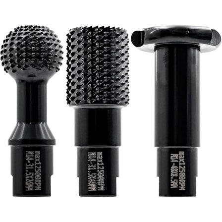 3 st Träbearbetnings-Raspborr, DIY-Gravyr Slipning Fräsning Routerhuvud Rotationsraspfil Burr för Trä Plast Carving