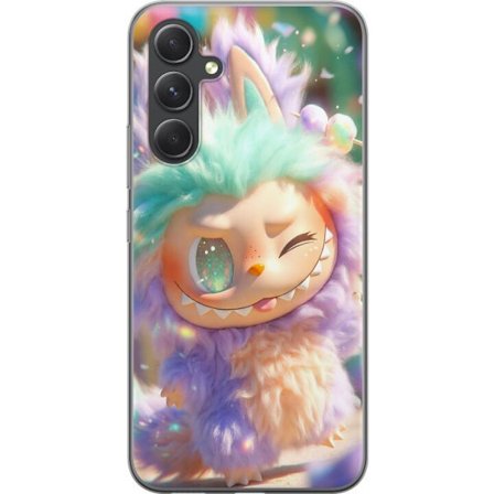 Kompatibel Mobilcover til Samsung Samsung Galaxy S24 FE Sød fantasy-karakter med fluffy pels, pastelfarver og kawaii-stil, legende illustration til b