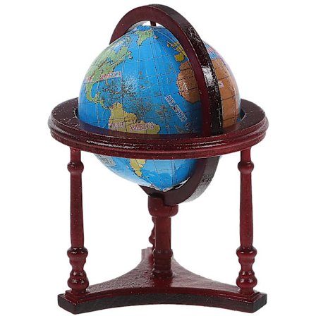 Dukkehus Miniatyr Globus Med Trehylle Ornament Dukkehus Globus Ornament