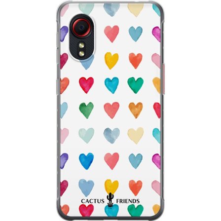 Kompatibel Mobilcover til Samsung Samsung Galaxy Xcover 5 Cactus and Friends - Watercolor Love Grid