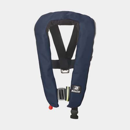 Oppustelig redningsvest Baltic Winner Sele 150N, automatisk, marine + kulsyrepatron 33 gram, 40 - 150 kg