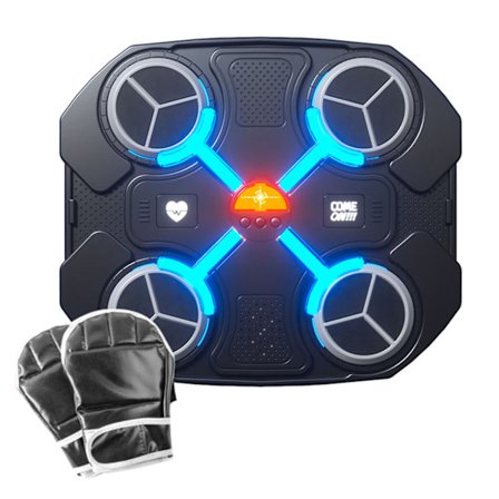 Elektrisk boksesæk til børn, blød boksesæk til drenge og piger Sort