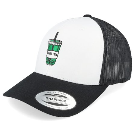 Iconic - Wit trucker Cap - Bobba Tea Logo Black/White Trucker @ Hatstore