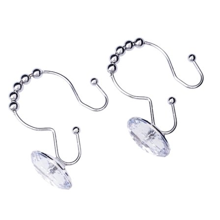 12-pack med dubbla duschdraperikrokar