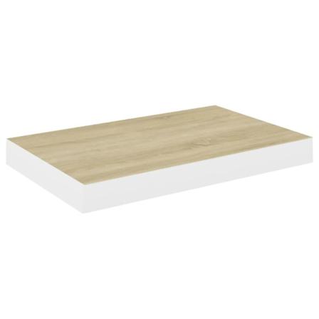 Vidaxl Svävande Vägghylla Ek Och Vit 40x23x3,8 Cm Mdf Brun