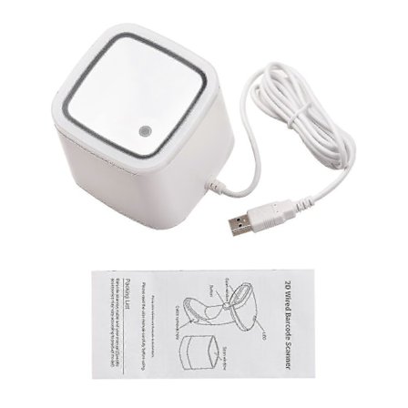 Qr Strekkodeskanner Plattform Håndfri Usb Kablet Strekkodeleser Cmos Bildesensor Skrivebordsskanner Stort Skannevindu