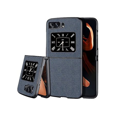 Läderbaksida cover för Moto Razr 2022 Telefon Flip Folding Fullt skyddande stötsäkert cover