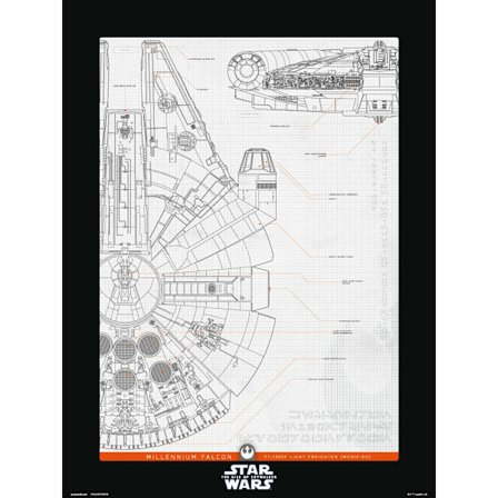 STAR WARS - MILLENIUM FALCON STRUCTURE - Art Print