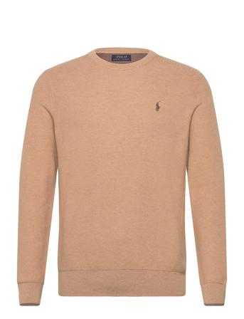 Mesh-Knit Cotton Crewneck Sweater Tops Sweat-shirts & Hoodies Sweat-shirts Brown Polo Ralph Lauren