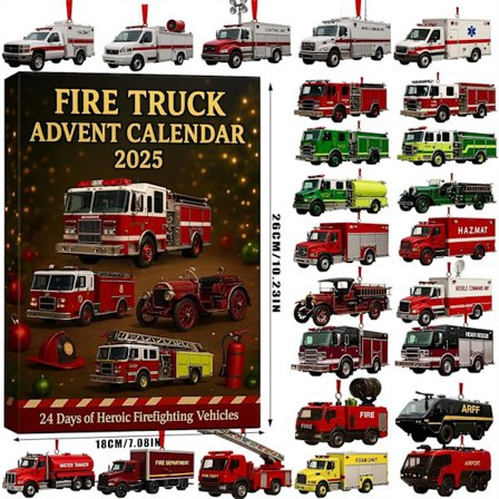 2025 Jouluinen paloautoaiheinen joulukalenteri yllätyslahjalaatikko