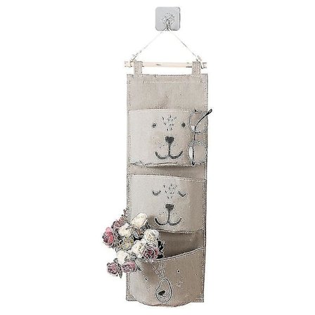 Seinään kiinnitettävä säilytyspussi Björnen 3 taskua Ripustin Kylpyhuone Lastenhuone