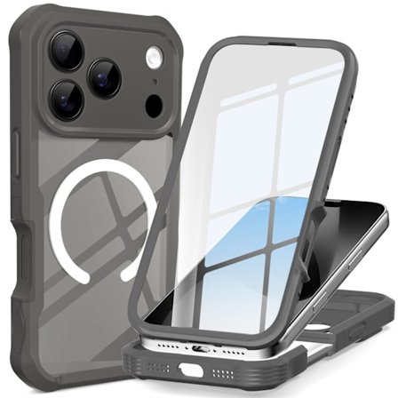 iPhone 17 Pro Max telefoncover, stødsikkert cover, grå