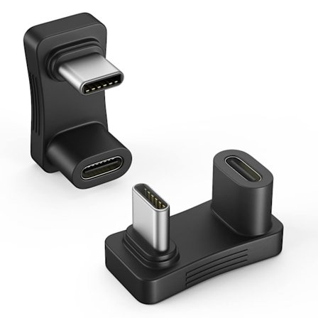 180° vinkel USB C-adapter, 2-pack USB Type-C hane till USB-C hona