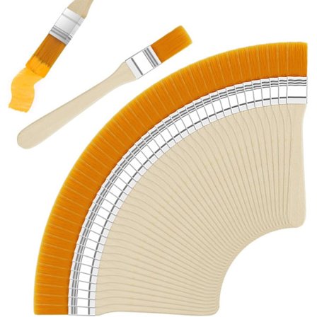 40 Dele Lille Penselsæt, Flade Pensler, Maleværktøj, Trimmeredskaber, Bløde Børster med Træhåndtag til Maling, Akryl, Akvarel