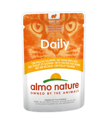 Almo Nature Daily Cibo Umido Pollo E Salmone Gatti Adulti Bustina