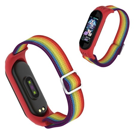 Xiaomi Mi Smart Band 6 / 5 nylon watch band - Rainbow