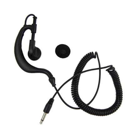 G-Shape Soft Ear Hook Ørestykke Headset 3,5 mm Plug- Ear Hook Lyt kun Ham-Radios ørestykke/headset til 2-vejs radioer