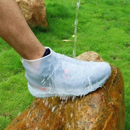 Thicken Silicone Rain Boots Waterproof Shoe Cover Unisex Shoes Protectors Transparent Non-Slip Rainproof Suit Rain Coat 2023
