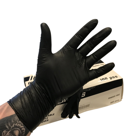 Rękawice Nitrylowe Premium Proworks 100 Sztuk Czarny XL