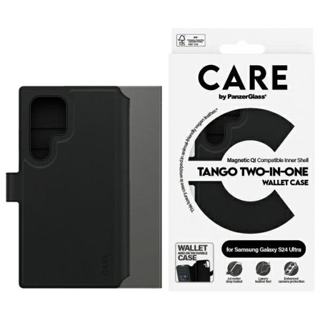 CARE by PanzerGlass Feature Tango 2in1 lommebokveske for Samsung Galaxy S24 Ultra - Svart