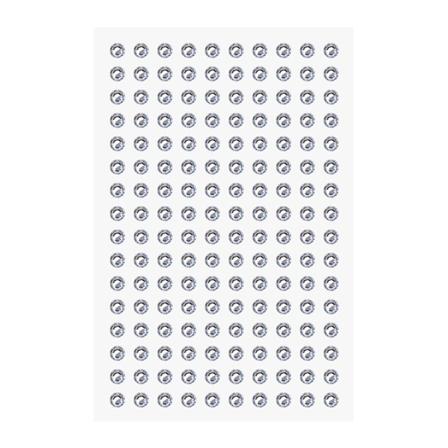 Selvklebende ansiktshår edelstener Rhinestones Krystallklistremerke Body J 5mm/160pcs