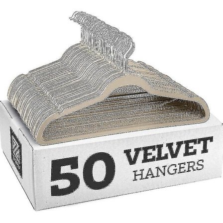 Halkfria sammetshängare - Kostymhängare (10-pack)