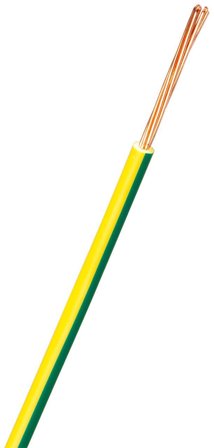 Nexans FQ Easy Asennuskaapeli H07Z1-R, 450/750 V 1x1,5 mm², keltainen/vihreä, Liitäntätulpat & kaapelit