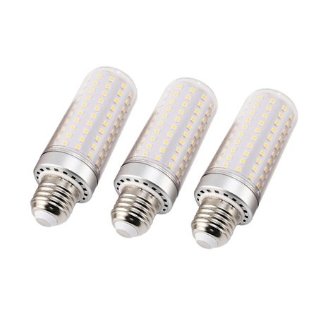 E27 LED-pærer, 3 stk 3000k Varmt Hvit Glødelampepærer 15w LED Maislyspakke
