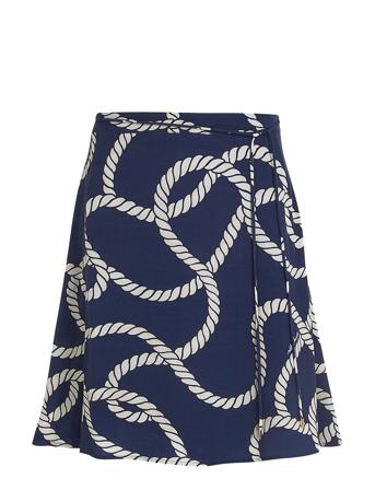 Vis Rope Print Short Skirt Kort Skjørt Blå Tommy Hilfiger*Betinget Tilbud